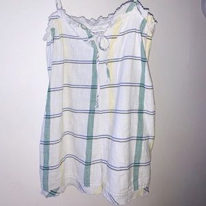 UO Wide Plaid Romper